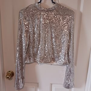 NWT! Endless Rose Sequined crop top.